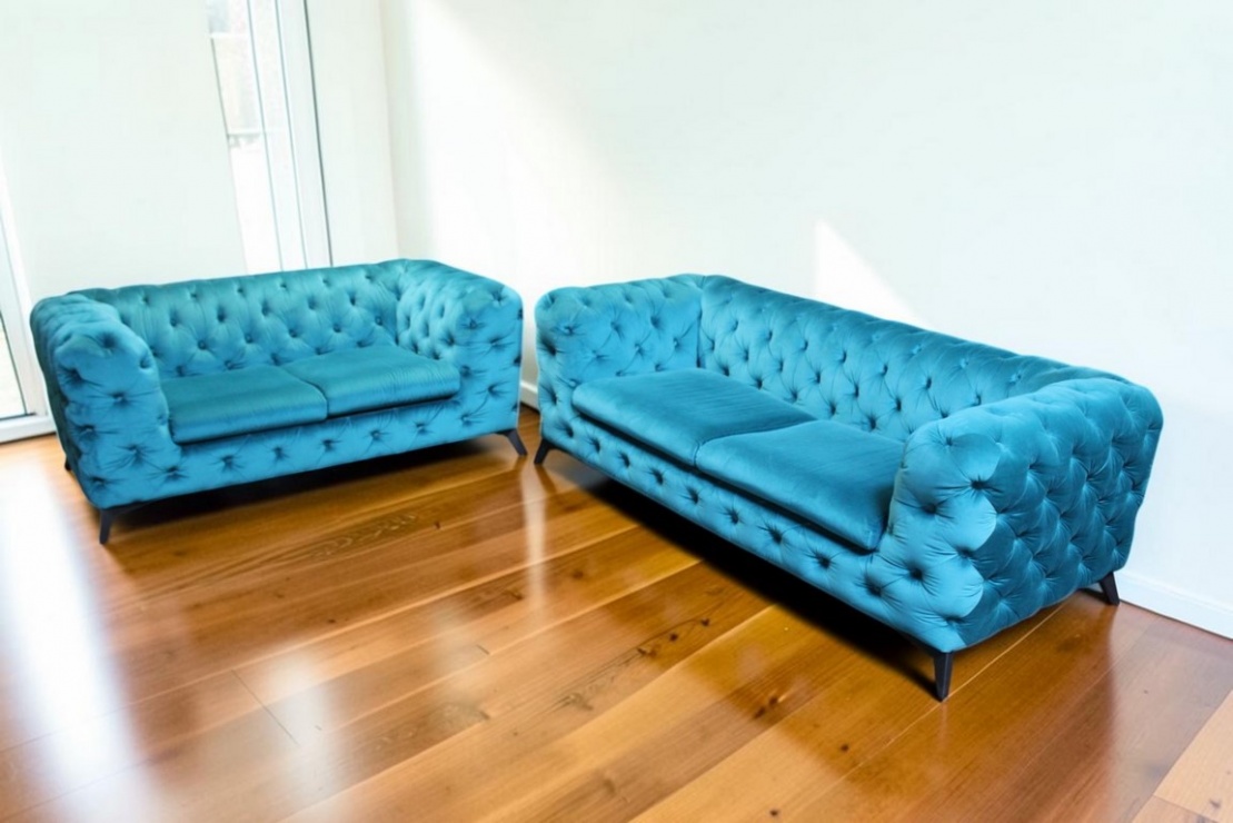 Chesterfield baldų komplektas 3+2  su miegojimo funkcija
