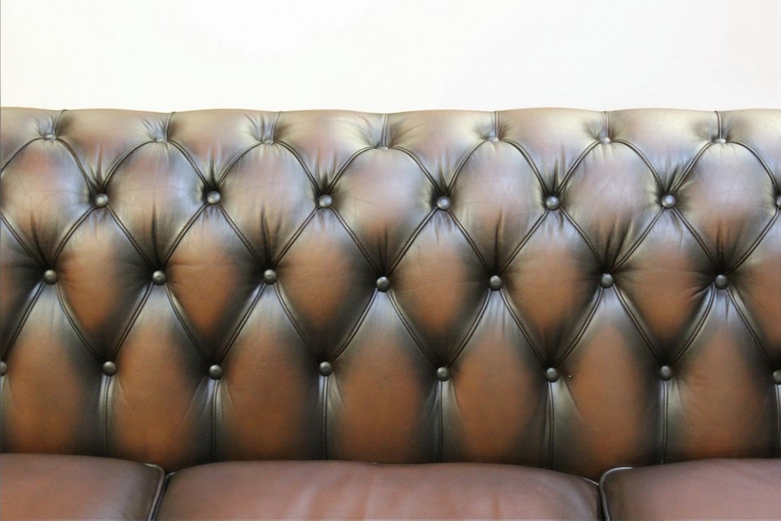 Chesterfield natūralios odos sofa
