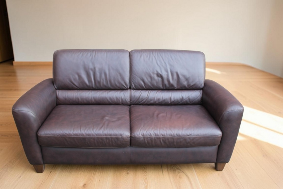 Natūralios odos sofa